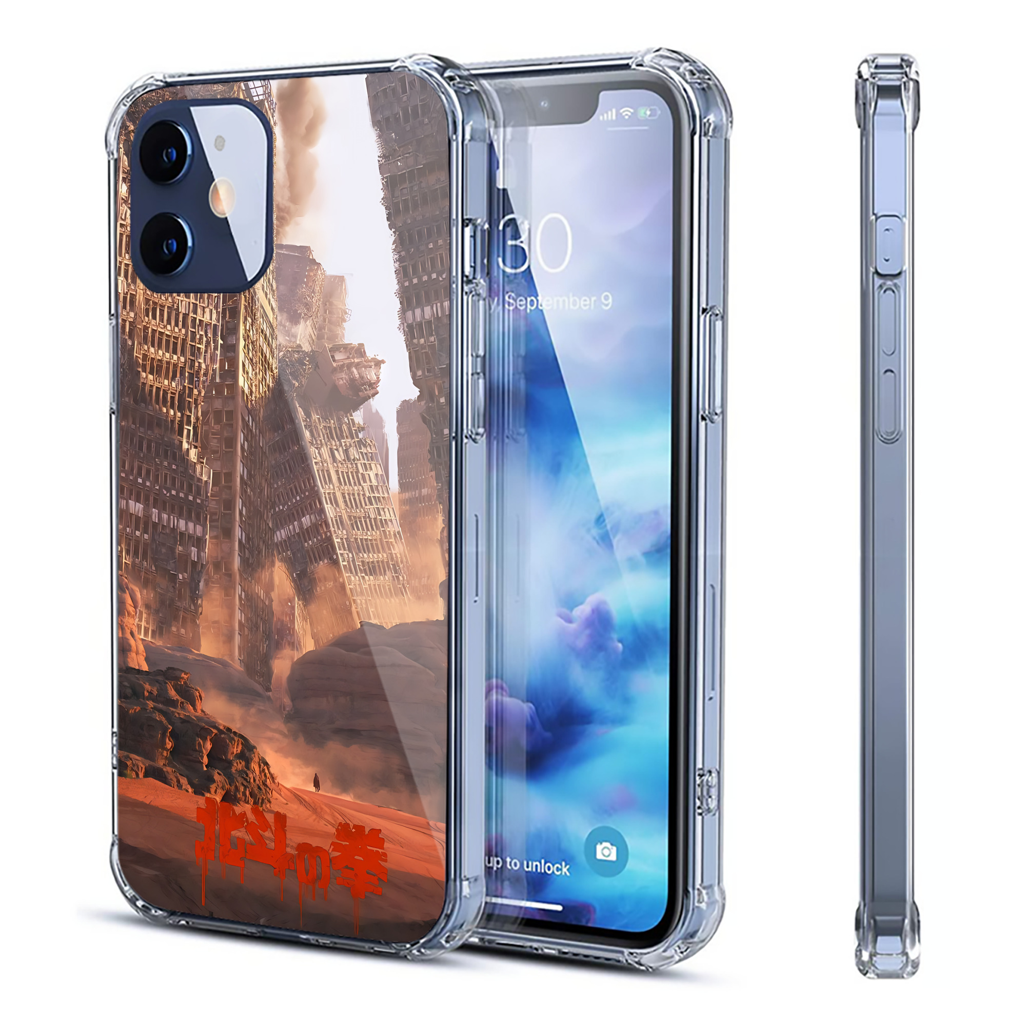 （画像用） 北斗の拳 Fist of the North Star 【iPhone 12シリーズ対応】透明スマホケース（クリアソフトケース）